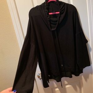 Bobeau Cowl Neck Lightweight Sweatshirt